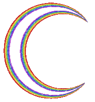 Rainbow Moon - Ilmainen animoitu GIF