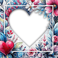 SM3 HEART FRAME VDAY RED IMAGE PNG - darmowe png