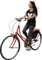 Kaz_Creations Woman Femme On Bike - PNG gratuit