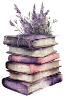 violet, lavender, book, flowers, summer - png gratis