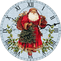 Winter Christmas clock - bezmaksas png