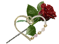 rose and heart - Безплатен анимиран GIF
