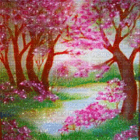 spring blossom background - GIF animasi gratis
