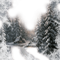landscape  winter hiver wald house snow foret tree image  forest    fond background   landschaft paysage   tube - png gratis