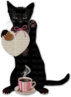 Kaz_Creations Coffee-Cat - PNG gratuit