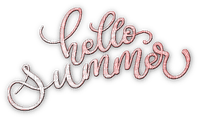 soave text hello summer pink - zdarma png
