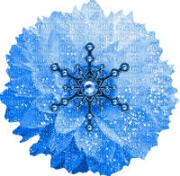 Snowflake.Glitter.Flower.Blue - besplatni png