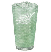 BAjA BLAST taco bell mountain dew in glass cup - png gratis