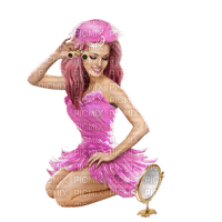 pink woman mirror kikkapink - ücretsiz png
