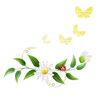Kaz_Creations Spring Deco Ladybug Butterflies Leaves Leafs - PNG gratuit