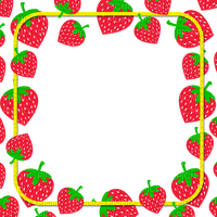 Cadre fraise strawberry frame fruit rouge red - besplatni png