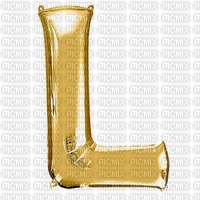 Letter L Gold Balloon - darmowe png
