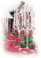 soave deco new year glass bottle Champagne - 免费PNG