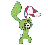 the rabbit with the checkered ears - png gratuito