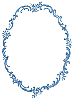Frame-blue-ovale - zdarma png