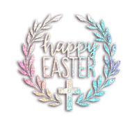 kikkapink happy easter text png spring quote - безплатен png