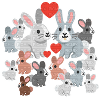 emojikitchen rabbit family - nemokama png