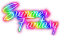 Summer Fantasy.Text.Rainbow - By KittyKatLuv65 - png ฟรี