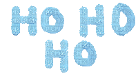 ani-jul-text-ho ho ho-blå - Gratis animerad GIF