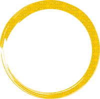circle cadre, frame, yellow, Adam64 - Free PNG