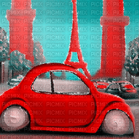 kikkapink paris car animated background - 免费动画 GIF