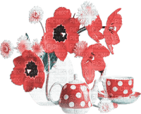 soave deco flowers spring poppy vase tea Breakfast - Free PNG