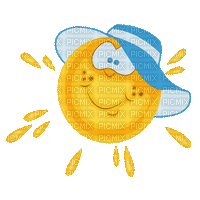 soleil avec un chapeau - Bezmaksas animēts GIF
