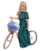 kvinna-woman-cykel - ilmainen png