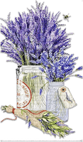 soave deco laventer flowers vintage vase jar - 無料png