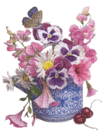 kikkapink summer spring vintage flowers deco - δωρεάν png
