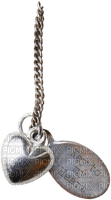 Key To My Heart.Text.Heart.Charm.Chain.Silver - png grátis
