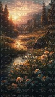 Sunset landscape - Free PNG