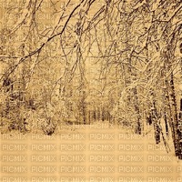 Sepia Winter Forest, Snow background - ingyenes png