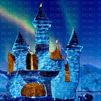 Blue Ice Castle Background - gratis png