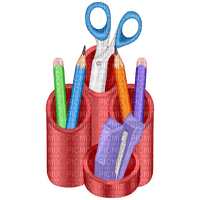 School. Colored pencils. Leila - PNG gratuit