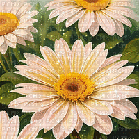 springtimes spring flowers daisy background - Δωρεάν κινούμενο GIF