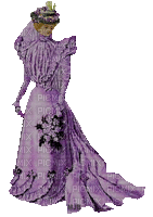femme,retro,purple,Ledi vintage gif,Pelageya - Gratis geanimeerde GIF