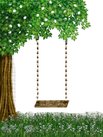 tree with swing - Free PNG