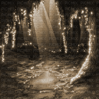 Y.A.M._Fantasy forest background sepia - Ücretsiz animasyonlu GIF