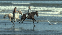 woman with horse bp - GIF animé gratuit