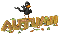 Autumn bird - Бесплатни анимирани ГИФ