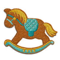 patch picture rocking horse - gratis png