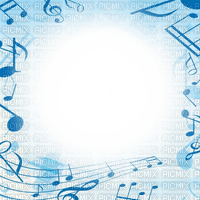 teal music frame turquoise cadre musique - PNG gratuit
