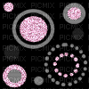 Black, grey, and pink circles - Free animated GIF