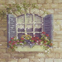 kikkapink background painting vintage flowers - GIF เคลื่อนไหวฟรี