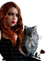 fantasy woman and cat by nataliplus