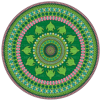 Green Pink Mandala - Free PNG
