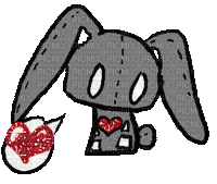 Emo Goth bunny - Bezmaksas animēts GIF