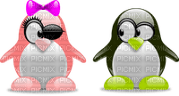 Kaz_Creations Valentine Deco Love Penguins - 免费PNG