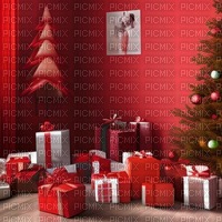 Red Christmas Presents Background - bezmaksas png